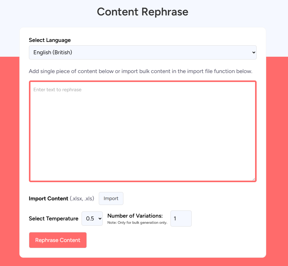 content rephrase tool