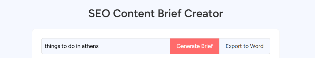 seo content brief creator