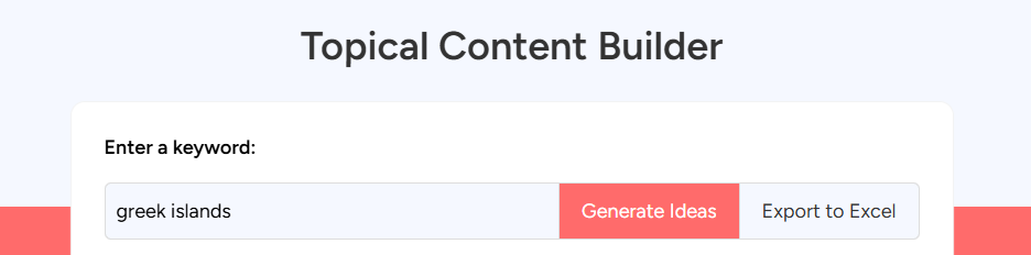 topical content builder